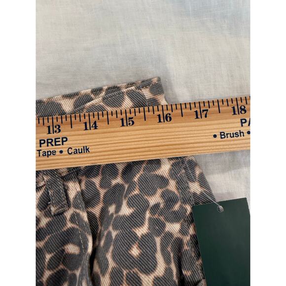 NWT Wild Fable Mid Rise Wide Leg Baggy Jeans Beige Leopard Women's Size Medium - Picture 9 of 12